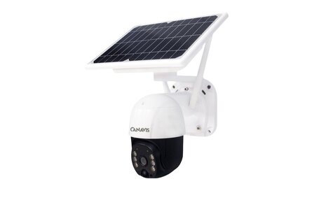 ＣＡＮＡＶＩＳソーラーパネルバッテリー内蔵防犯カメラ 400 万画素 360&deg;IP66防水防塵 夜間暗視撮影 遠隔操作 PIR赤外線 動き検出 電源不要 WIFI SDカード/クラウド録画保存 室外の取り付け設置簡単